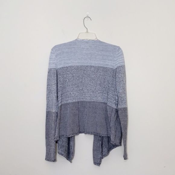 Lou & Grey Drapey Open Front Colorblock Cardigan - Picture 2 of 7